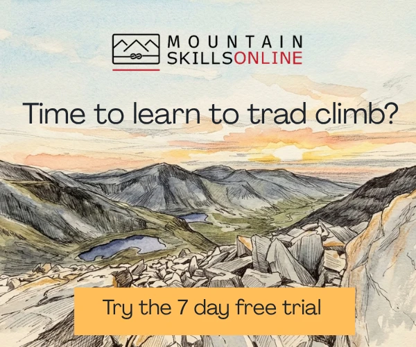 Mountain Skills Online — time to learn to trad climb? Try the 7 day free trial